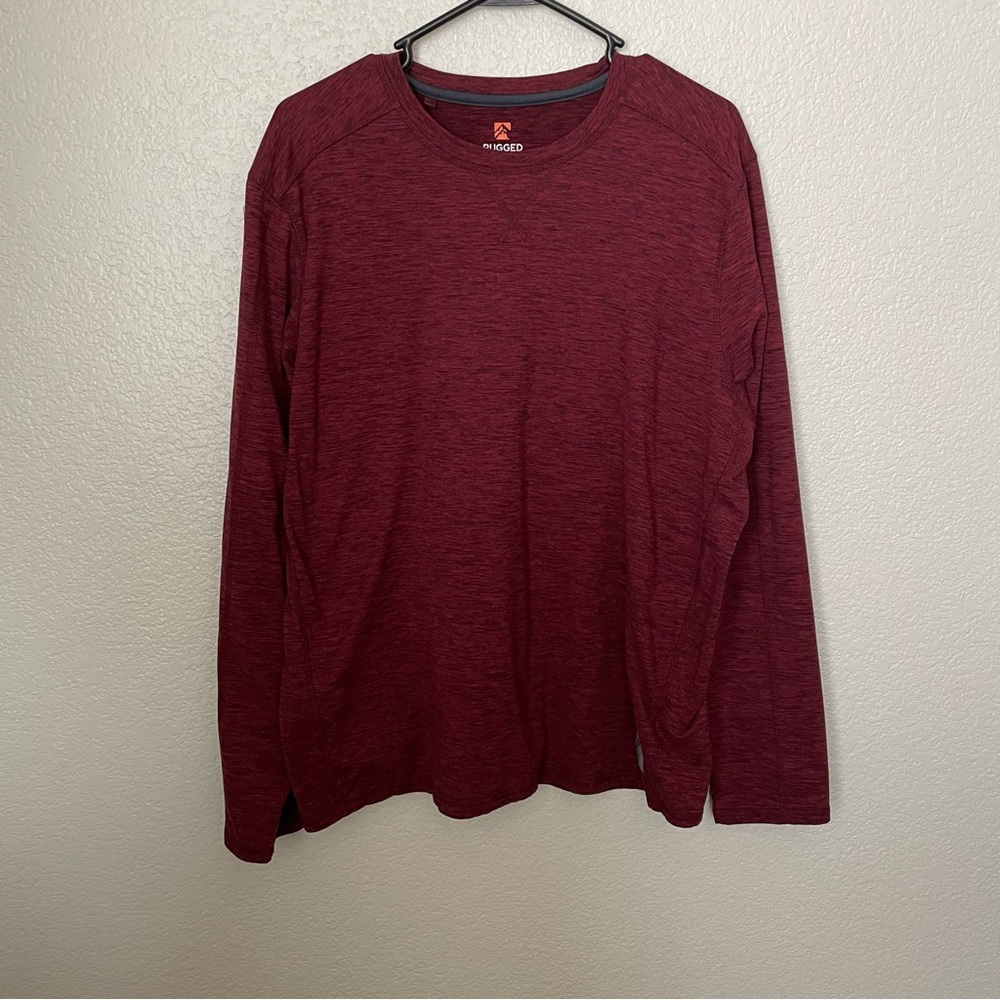 Rugged Elements Durable Utility Long Sleeve Grey Pullover Size Large